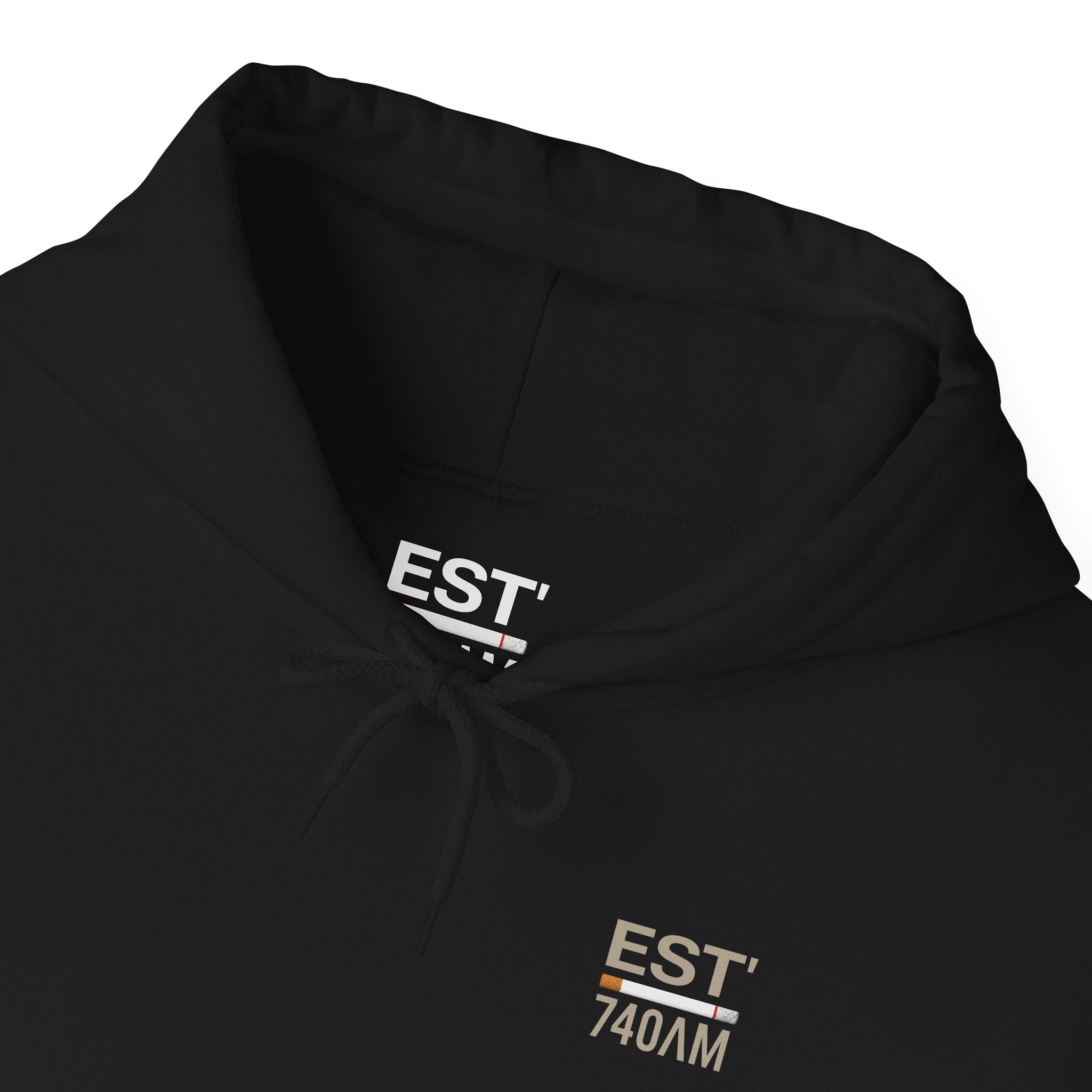 EST 7:40ΛM Hoodie Black