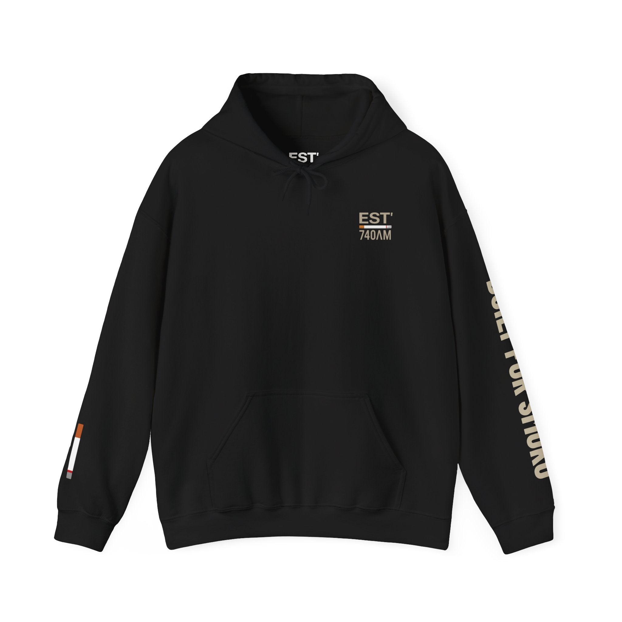 EST 7:40ΛM Hoodie Black