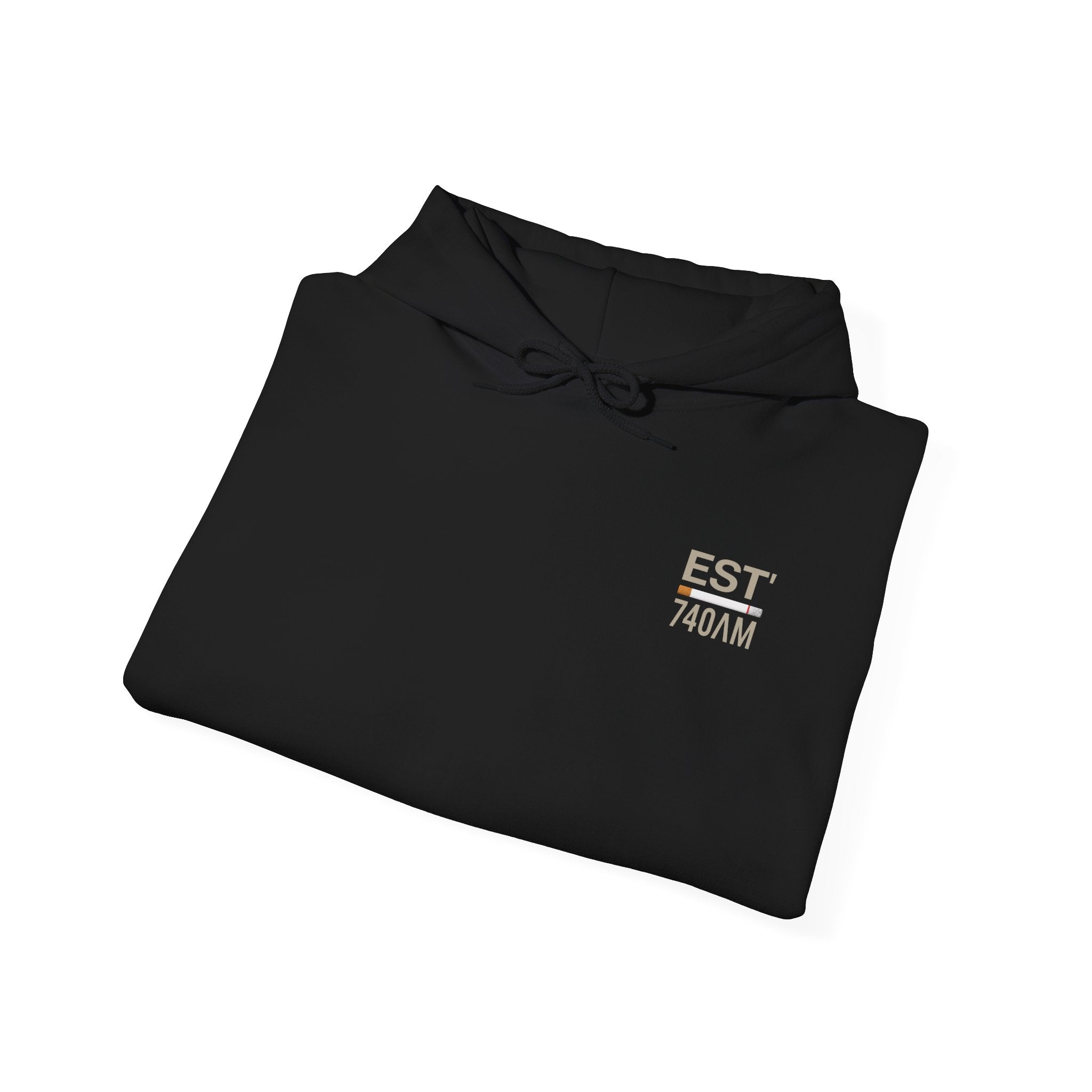 EST 7:40ΛM Hoodie Black